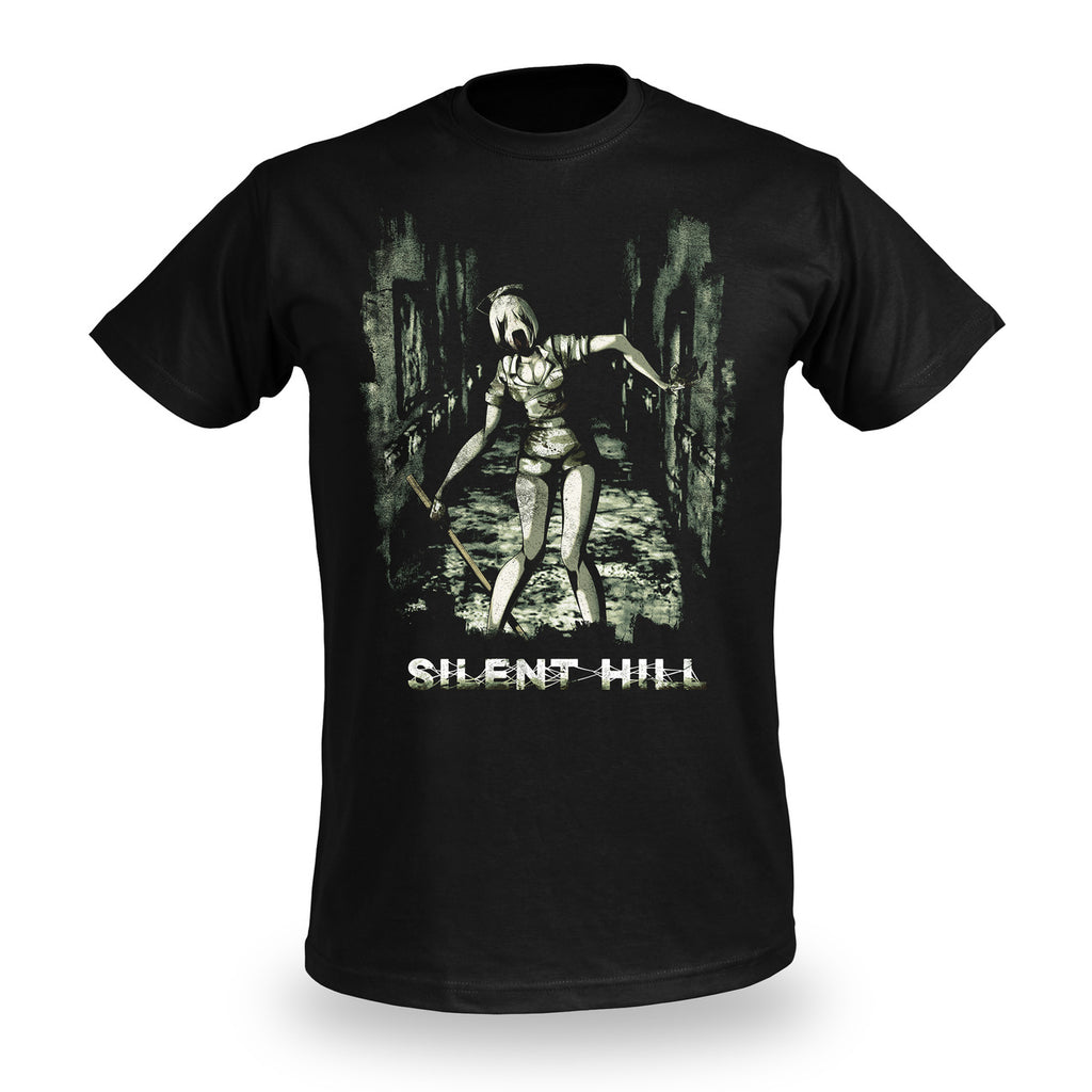 Zdjęcie produktu Czarny T-shirt Nurse dla fanów Silent Hill