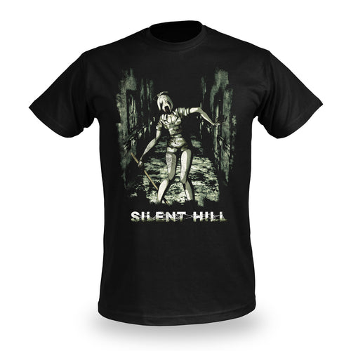 Zdjęcie produktu Czarny T-shirt Nurse dla fanów Silent Hill