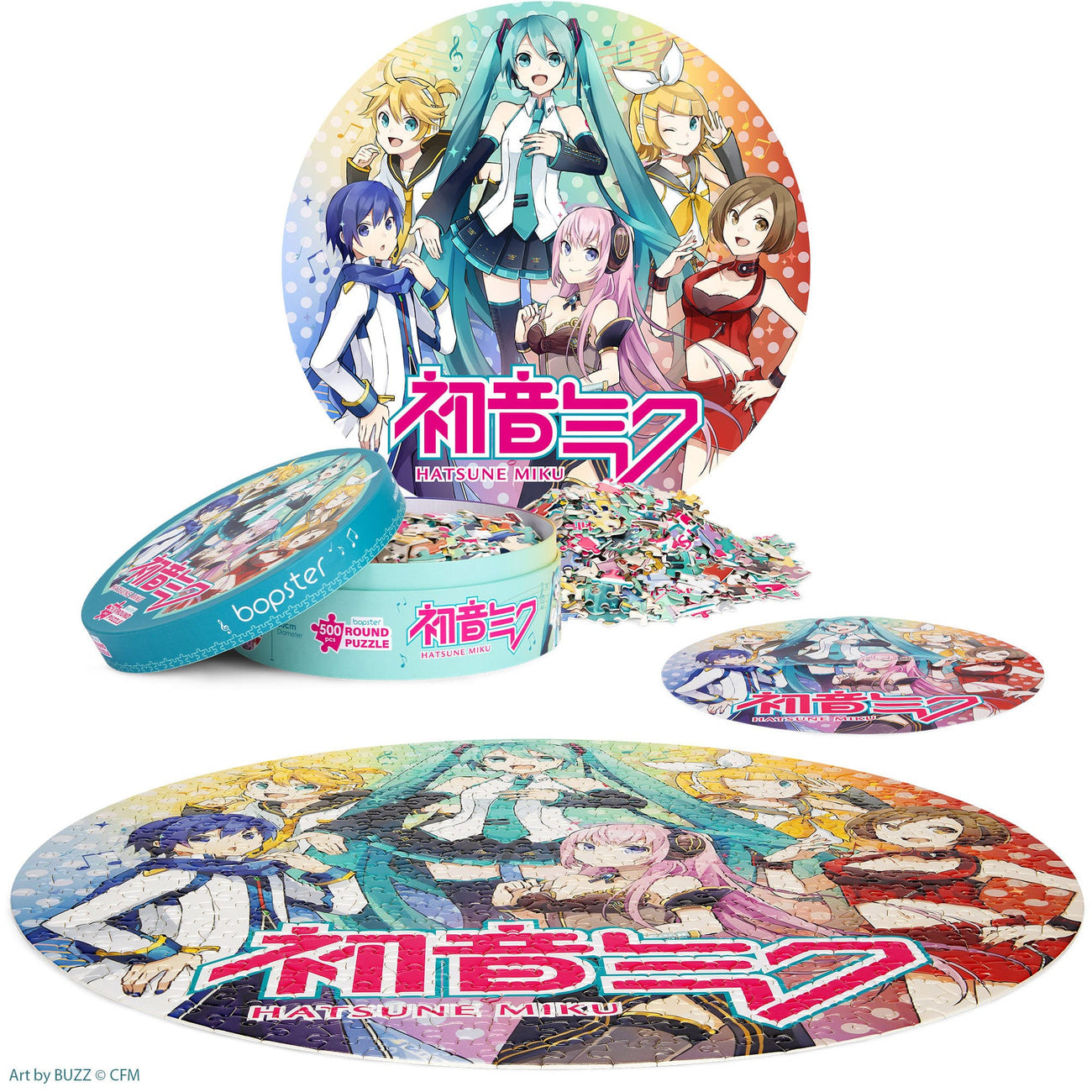 Product image Hatsune Miku Round Jigsaw Puzzle 500 Pieces