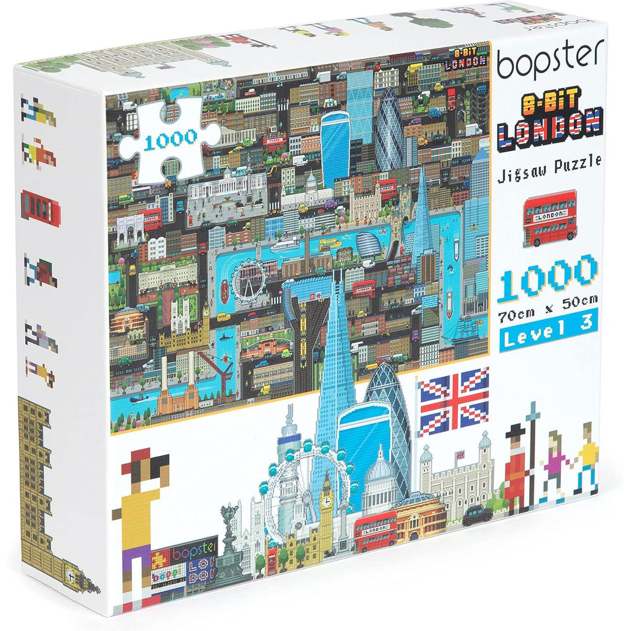 Zdjęcie produktu 8-bitowe puzzle pikselowe Londyn poziom 3 – 1000 elementów