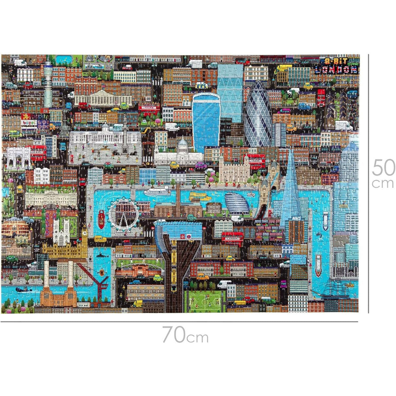 Zdjęcie produktu 8-bitowe puzzle pikselowe Londyn poziom 3 – 1000 elementów