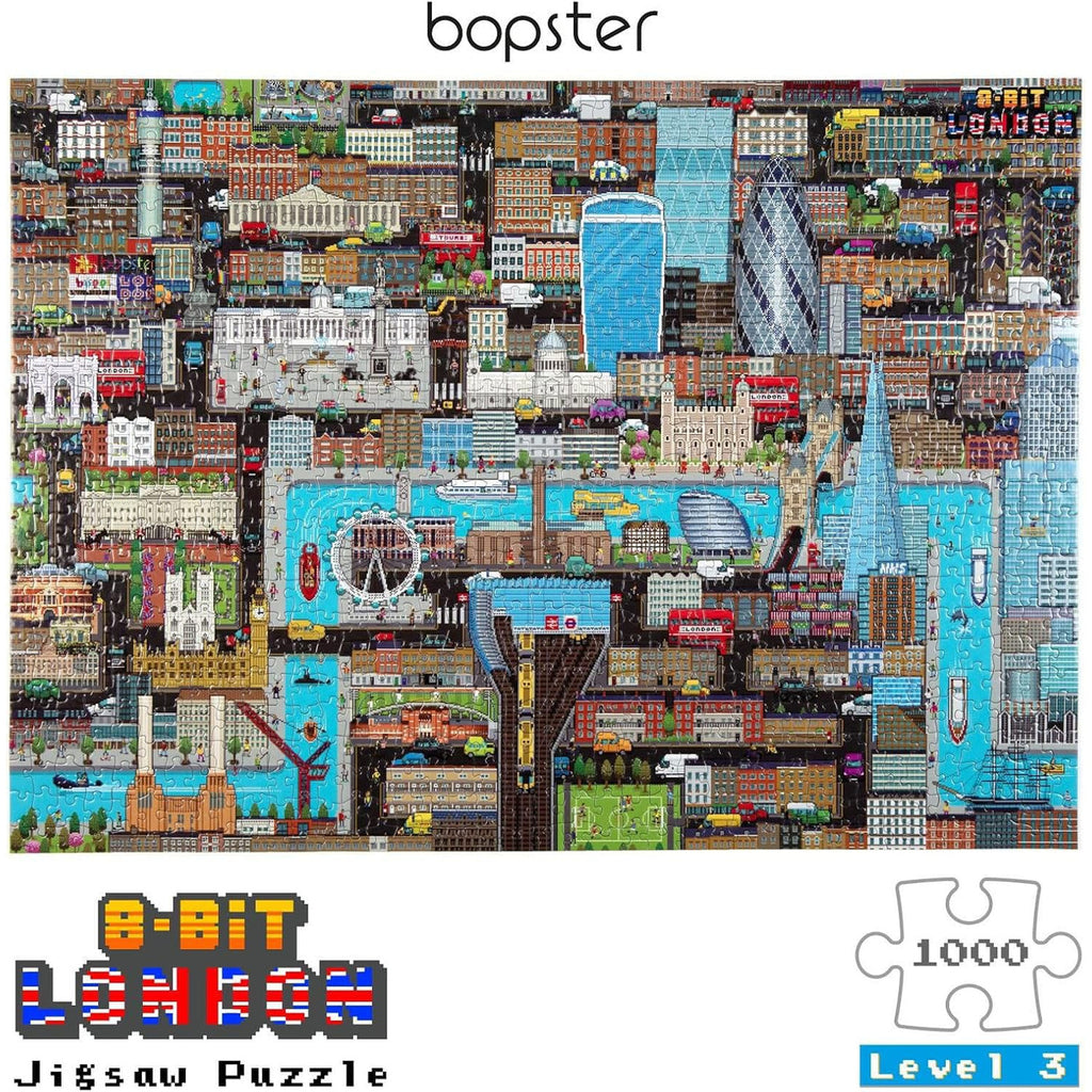 Zdjęcie produktu 8-bitowe puzzle pikselowe Londyn poziom 3 – 1000 elementów