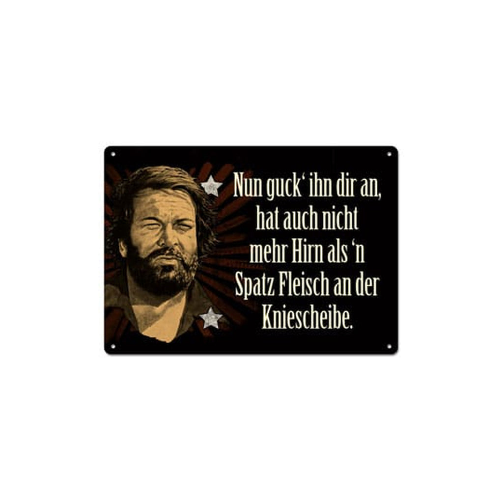 Zdjęcie produktu Metalowa tabliczka Bud Spencer No popatrz na niego,... 10 x 15 cm