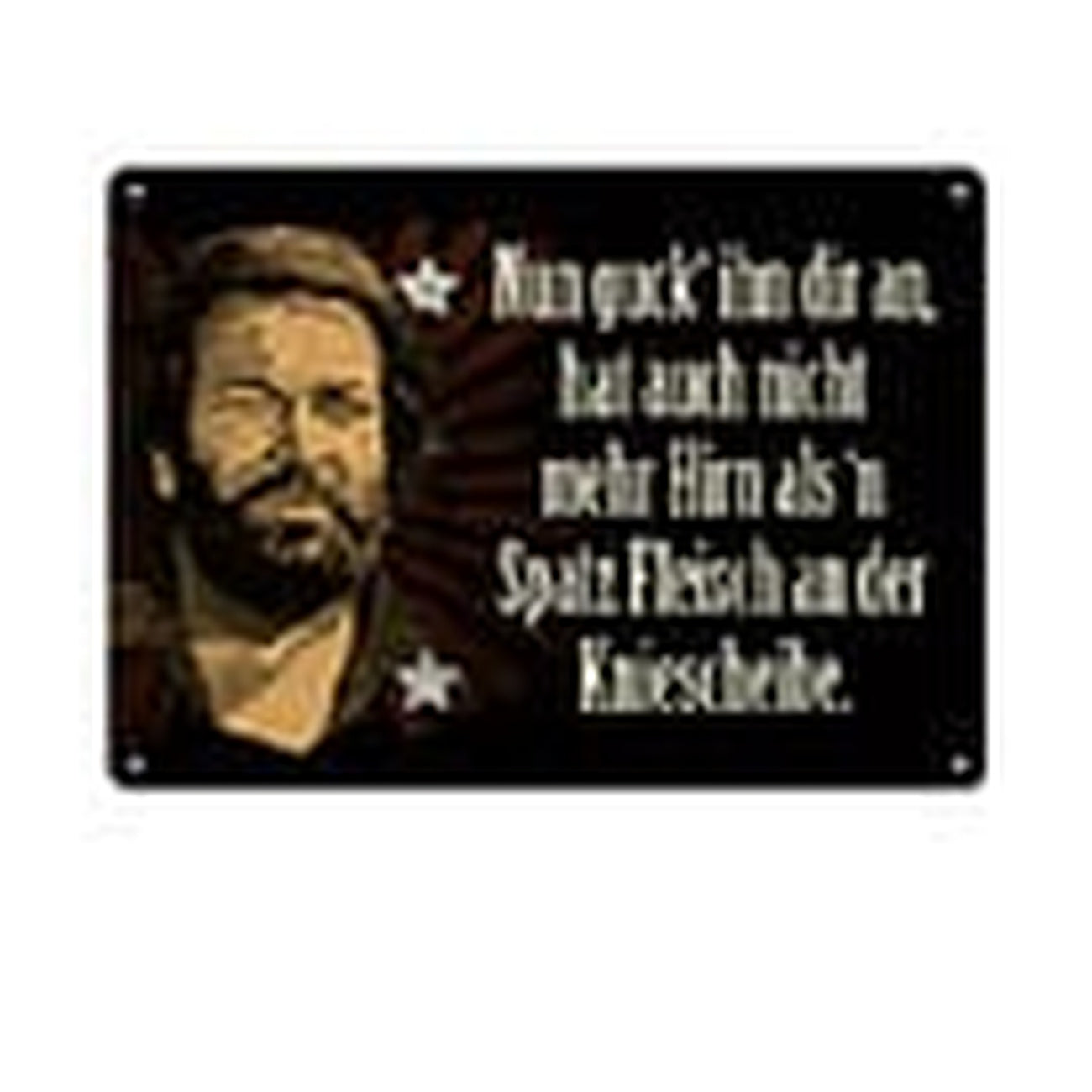 Zdjęcie produktu Metalowa tabliczka Bud Spencer No popatrz na niego,... 10 x 15 cm