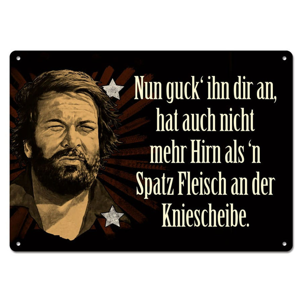 Zdjęcie produktu Metalowa tabliczka Bud Spencer No popatrz na niego,... 10 x 15 cm