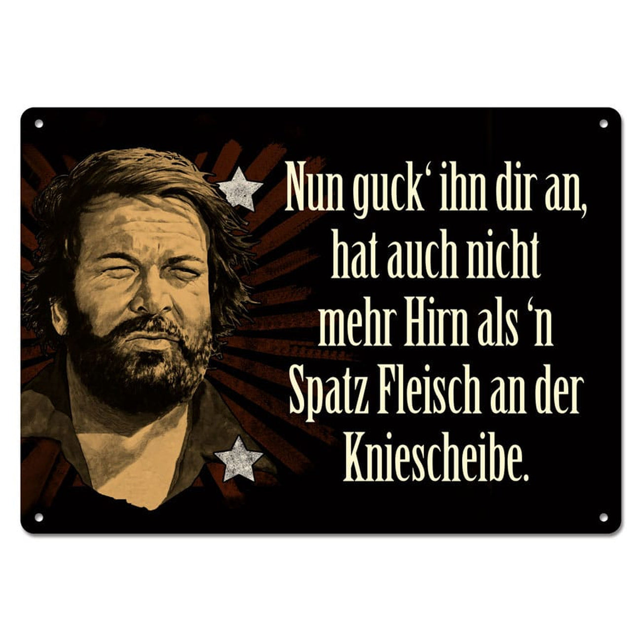 Zdjęcie produktu Metalowa tabliczka Bud Spencer No popatrz na niego,... 10 x 15 cm