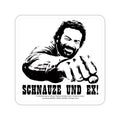 Zdjęcie produktu Metalowa podstawka pod piwo Bud Spencer Schnauze und Ex 10 x 10 cm