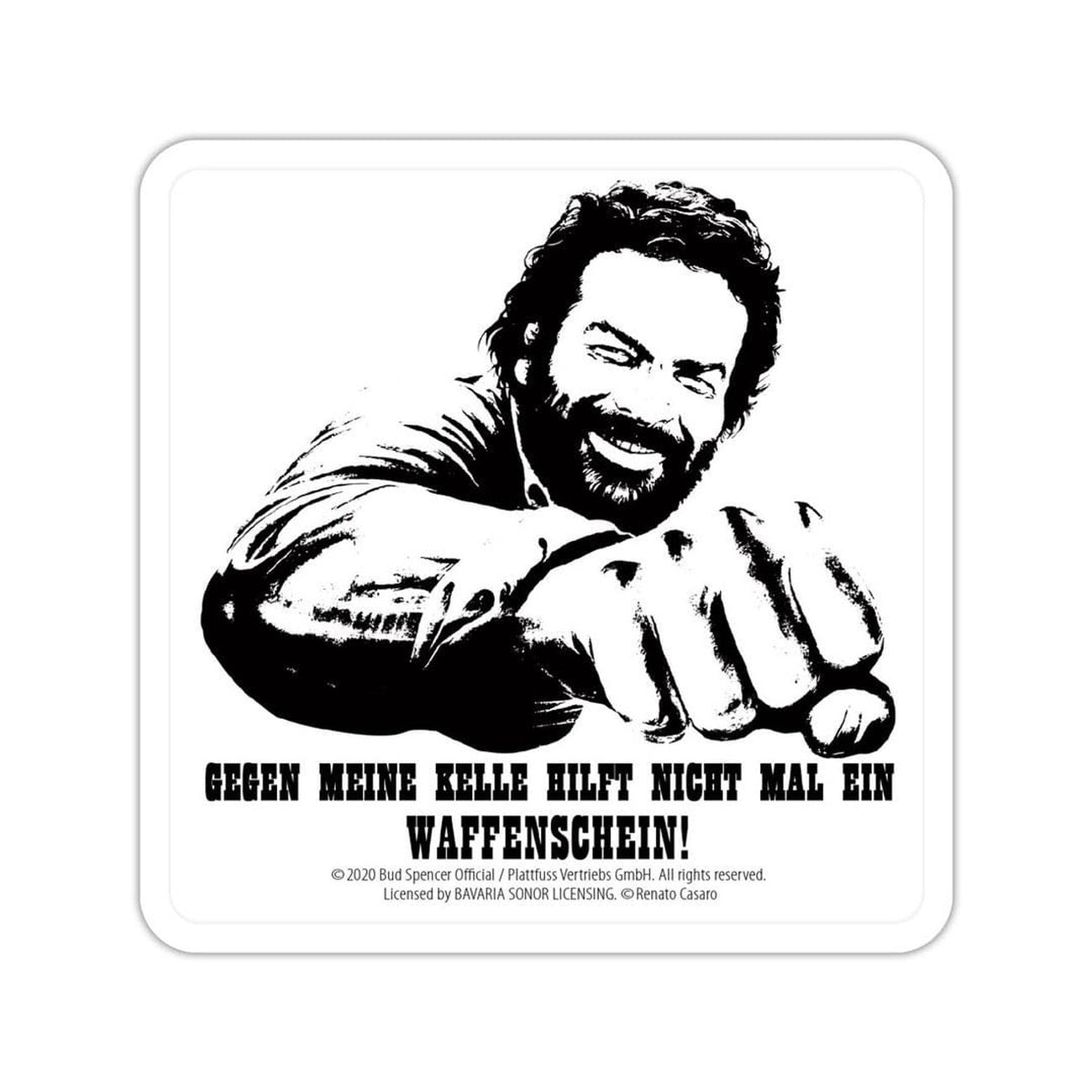 Zdjęcie produktu Bud Spencer Metalowa Podstawka pod Piwo Kielnia 10 x 10 cm