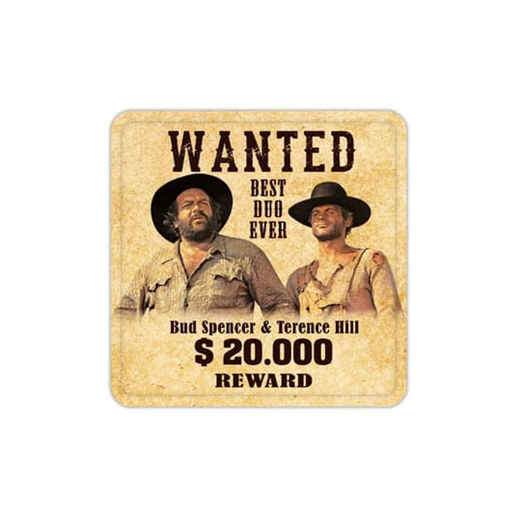 Zdjęcie produktu Bud Spencer & Terence Hill Metalowe podstawki pod piwo Wanted - zestaw 10 szt.