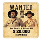 Zdjęcie produktu Bud Spencer & Terence Hill Metalowe podstawki pod piwo Wanted - zestaw 10 szt.