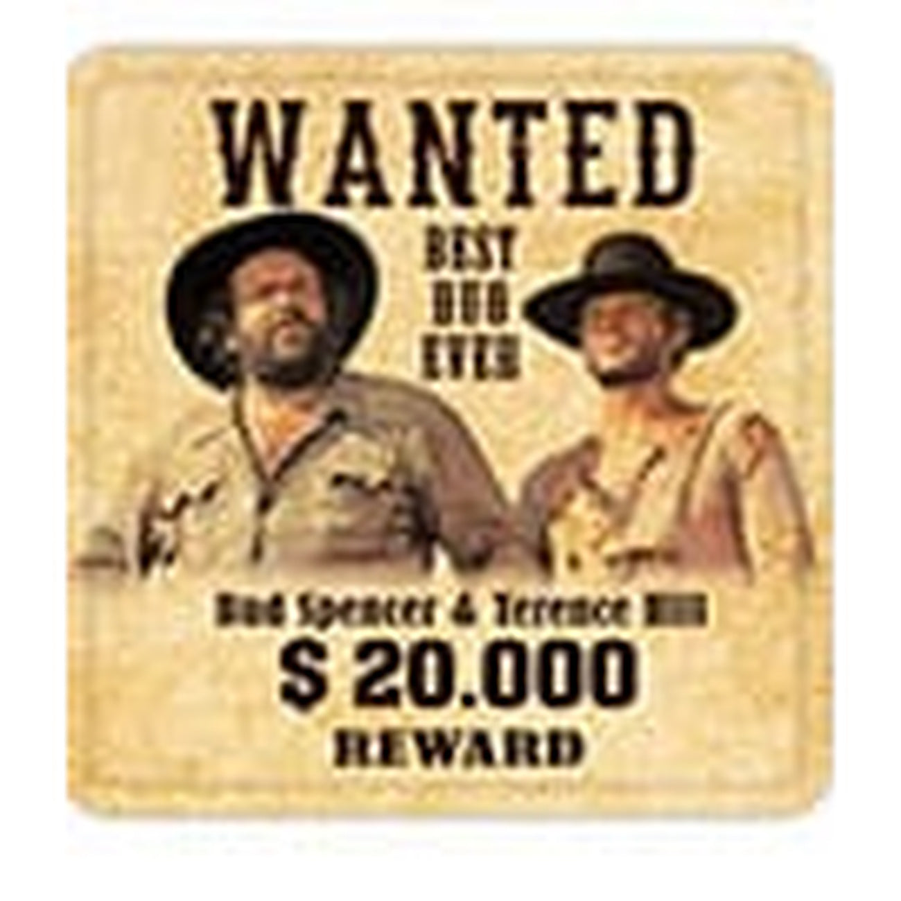 Zdjęcie produktu Bud Spencer & Terence Hill Metalowe podstawki pod piwo Wanted - zestaw 10 szt.
