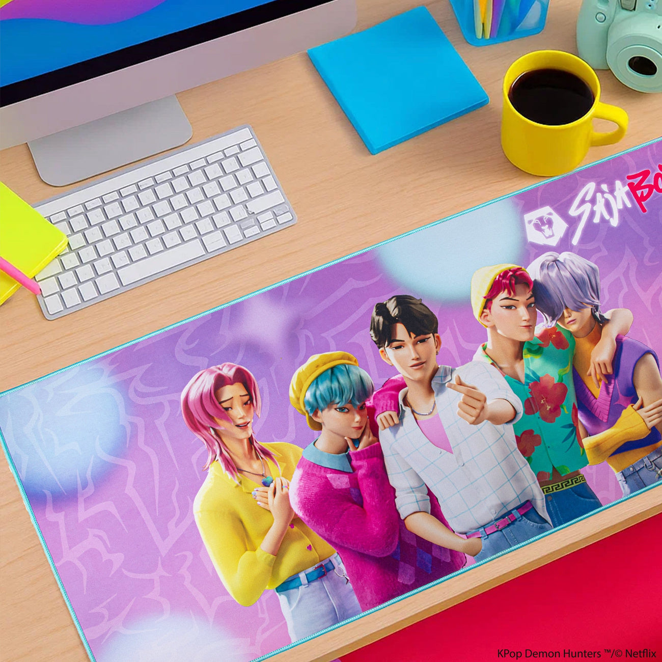 Zdjęcie produktu KPop Demon Hunters Podkładka na biurko Saja Boys XL