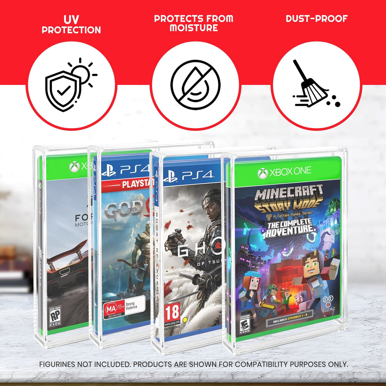 Zdjęcie produktu 2-pak akrylowych etui na PS3/PS4/Blu-ray/Xbox One
