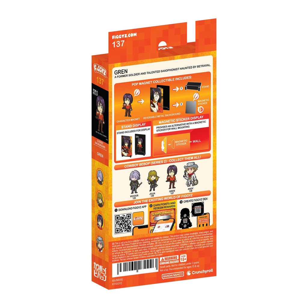 Zdjęcie produktu Magnetyczna figurka kolekcjonerska FiGGYZ Cowboy Bebop Gren 11 cm