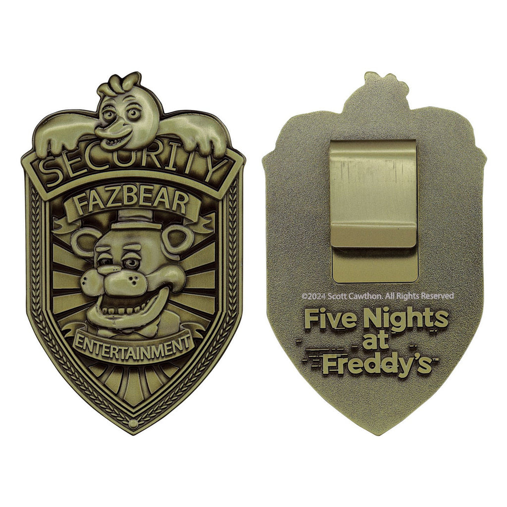 Zdjęcie produktu Five Nights at Freddy's replika odznaki ochrony Antique Brass