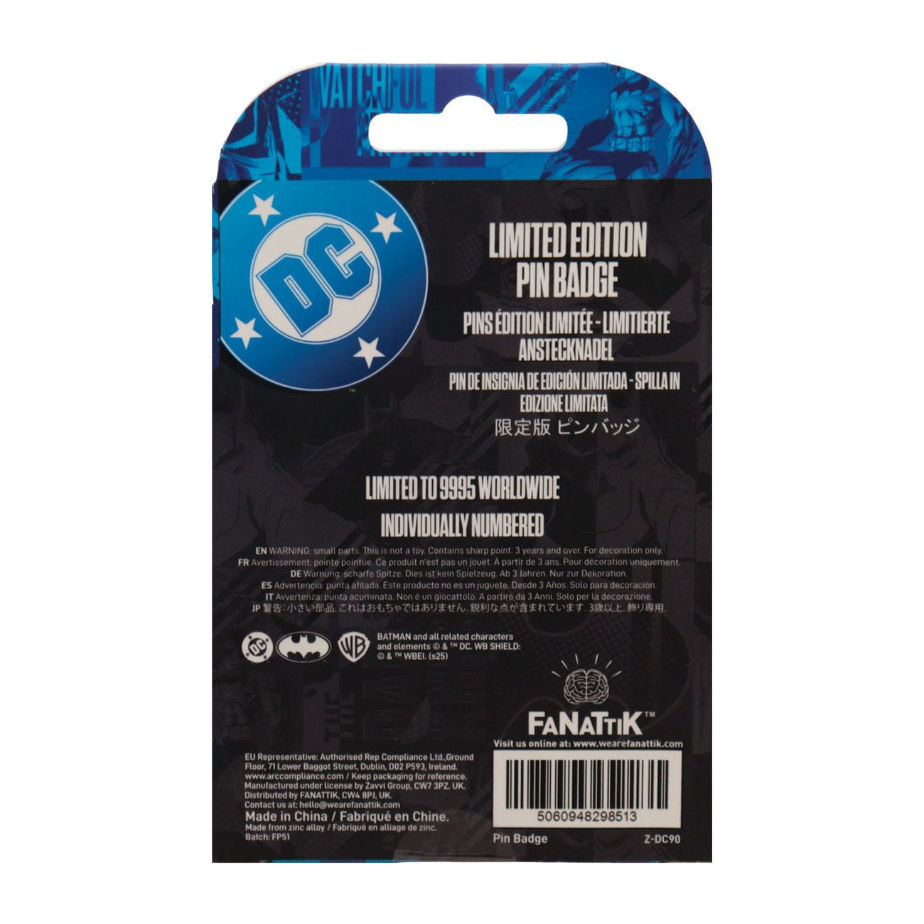 Zdjęcie produktu Przypinka DC Comics Batman Gotham City Guardian Limited