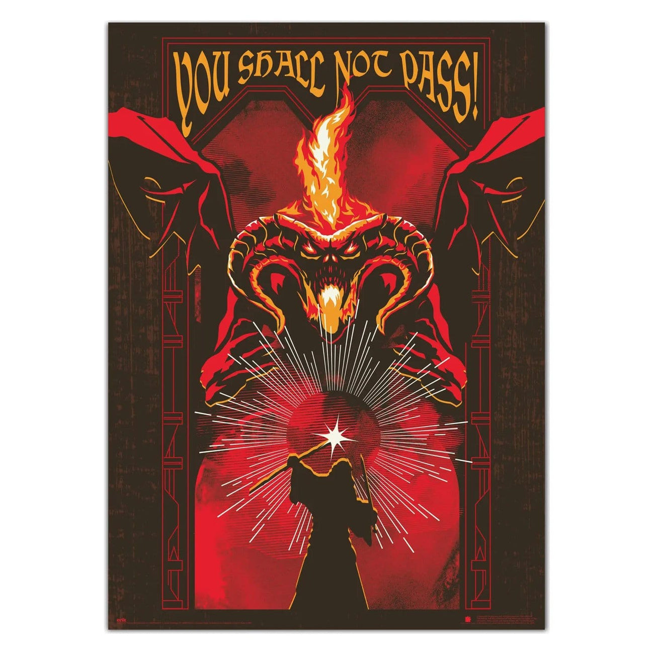 Zdjęcie produktu Świecący w ciemności plakat Balrog Władca Pierścieni 50 x 70 cm