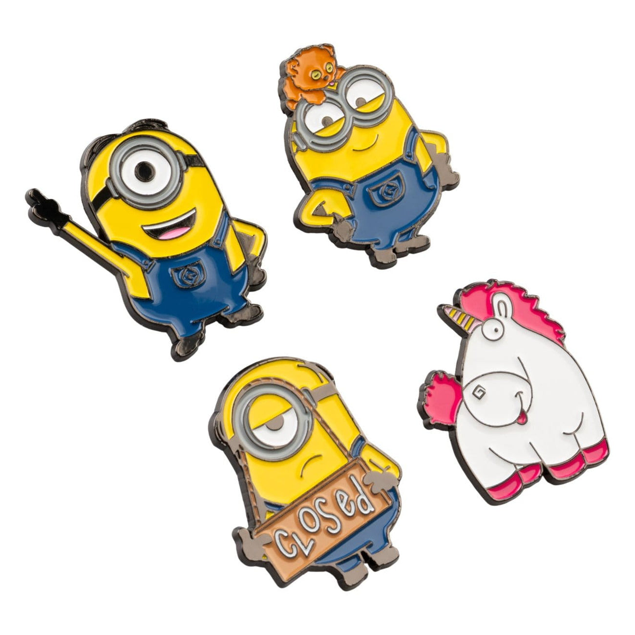 Zdjęcie produktu Zestaw 4 przypinek Minionki