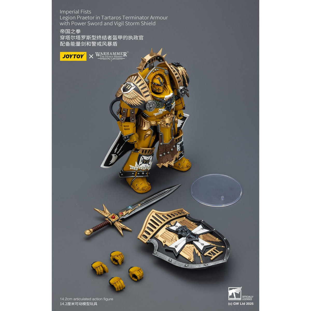 Zdjęcie produktu Figurka akcji Warhammer Imperial Fists Legion Praetor w pancerzu Tartaros Terminator
