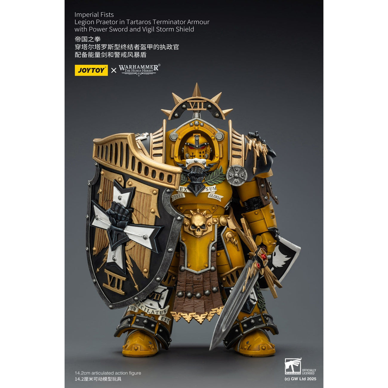 Zdjęcie produktu Figurka akcji Warhammer Imperial Fists Legion Praetor w pancerzu Tartaros Terminator