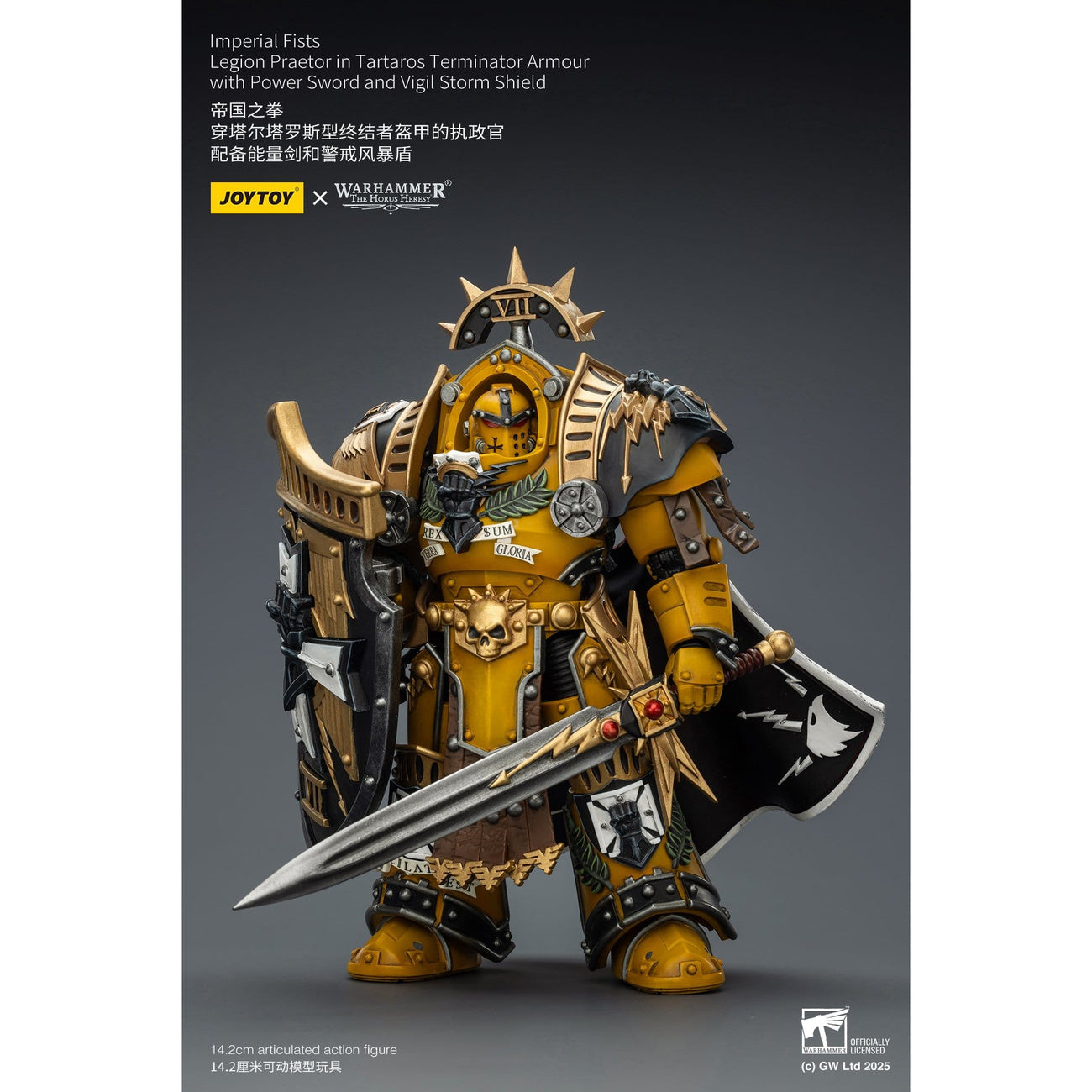 Zdjęcie produktu Figurka akcji Warhammer Imperial Fists Legion Praetor w pancerzu Tartaros Terminator