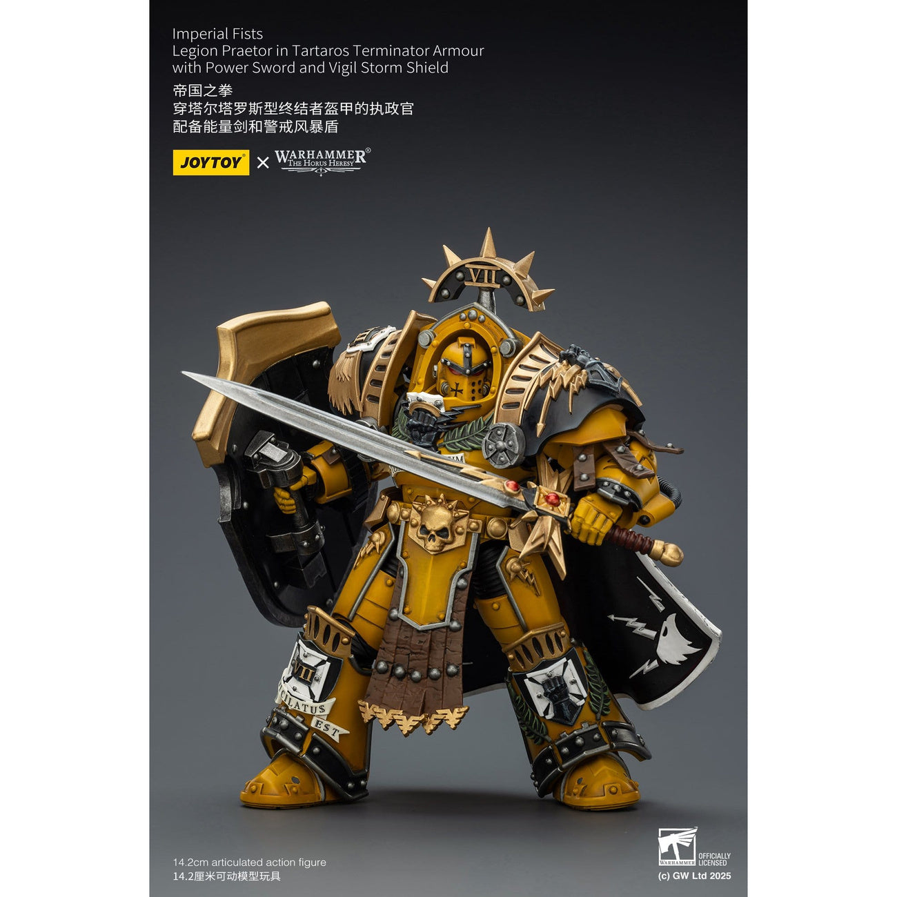 Zdjęcie produktu Figurka akcji Warhammer Imperial Fists Legion Praetor w pancerzu Tartaros Terminator