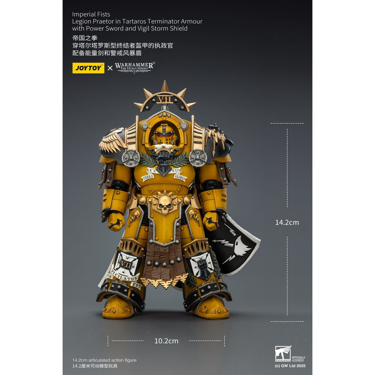 Zdjęcie produktu Figurka akcji Warhammer Imperial Fists Legion Praetor w pancerzu Tartaros Terminator