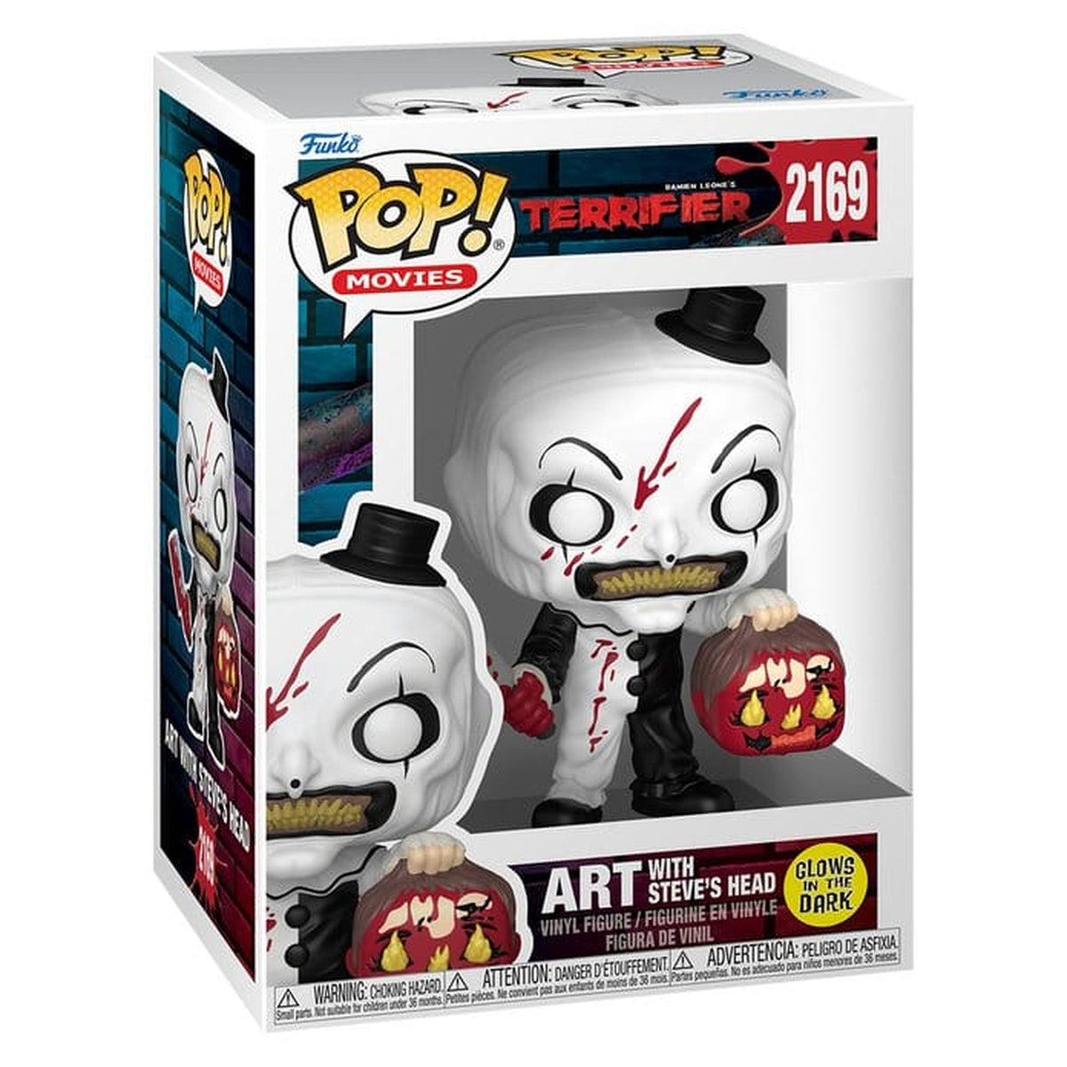 Zdjęcie produktu Terrifier - Figurka Funko Pop Art z głową świecąca w ciemności