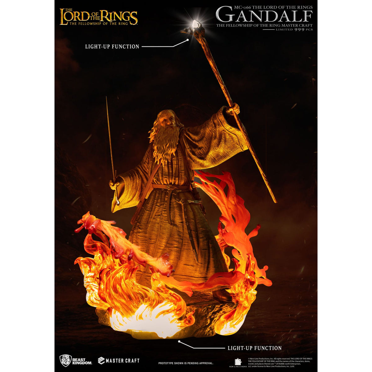 Zdjęcie produktu Władca Pierścieni - Figurka Master Craft Gandalf 58 cm