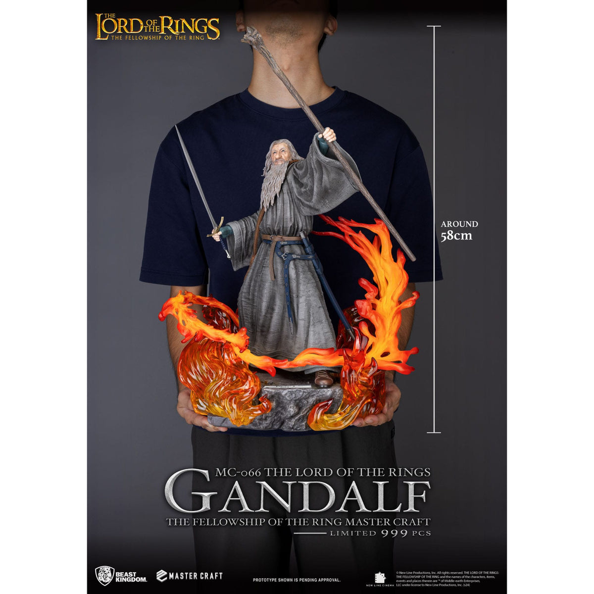 Zdjęcie produktu Władca Pierścieni - Figurka Master Craft Gandalf 58 cm
