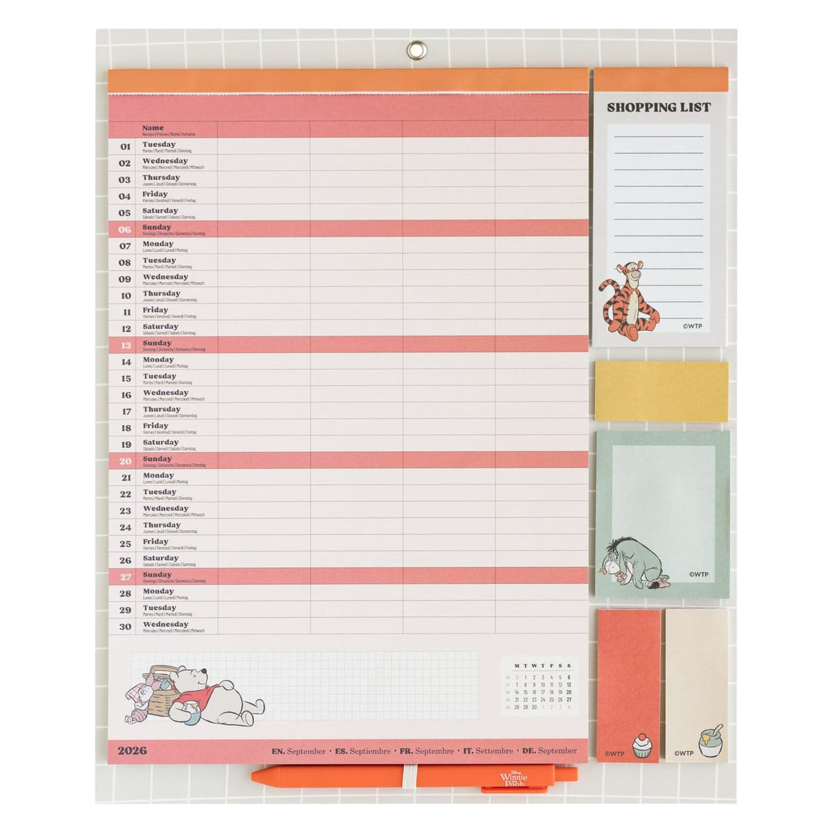 Produktbild Winnie the Pooh magnetischer Planer 2026/27 30 x 35 cm