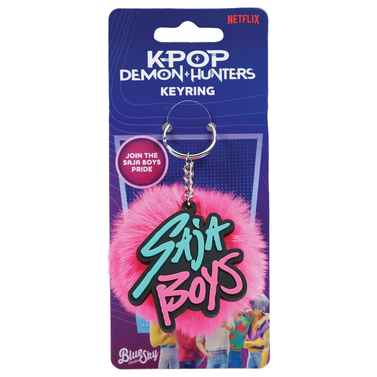 Produktbild KPop Demon Hunters Pom Pom Schlüsselanhänger Saja Boys