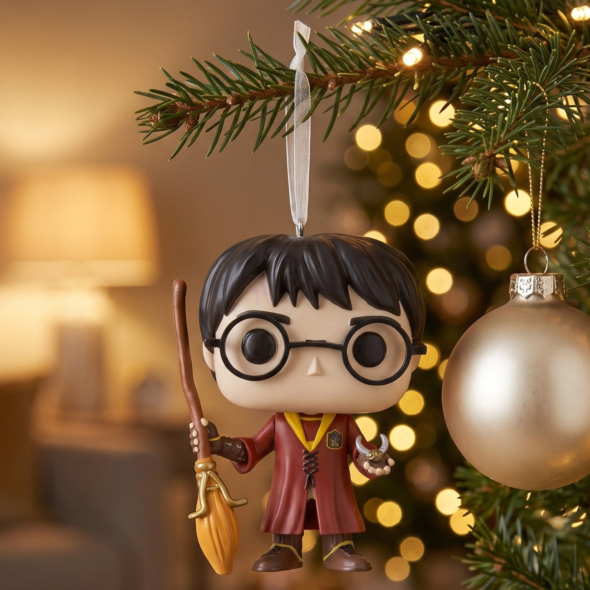 Zdjęcie produktu Harry Potter - Ozdoba choinkowa Harry z miotłą