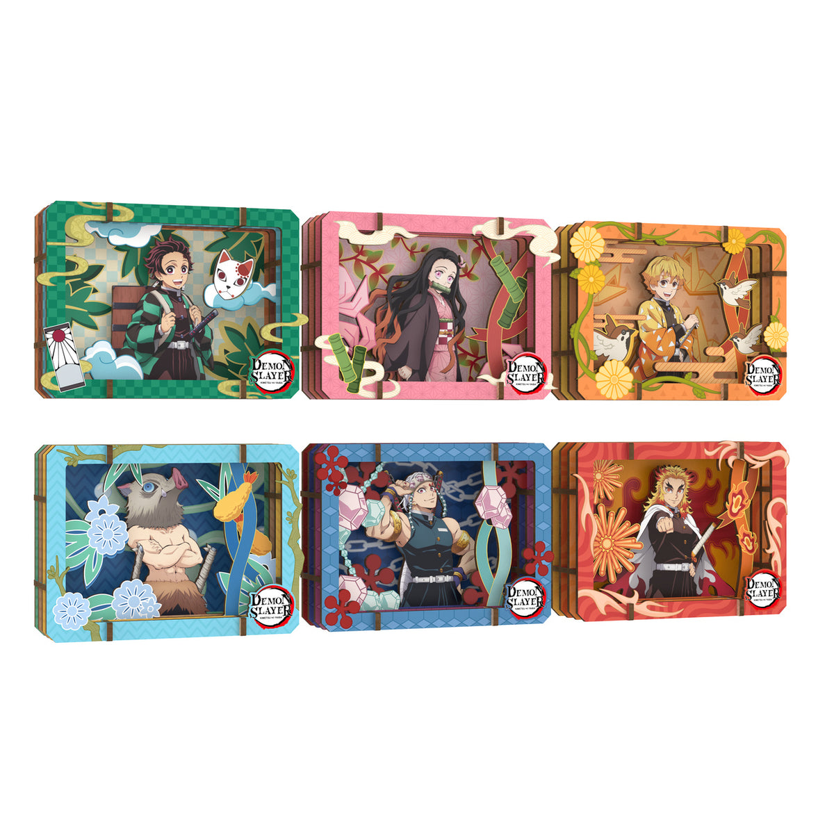Zdjęcie produktu Demon Slayer - Journey Together Wooden Gallery 3D Mystery Drewniany obrazek display 6 szt.