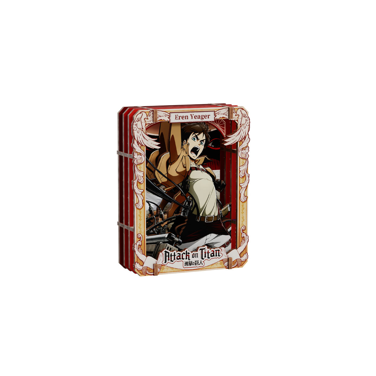 Zdjęcie produktu Attack on Titan - Showdown Scenes Wooden Gallery 3D Mystery Drewniany obrazek Ekspozytor 6 szt.